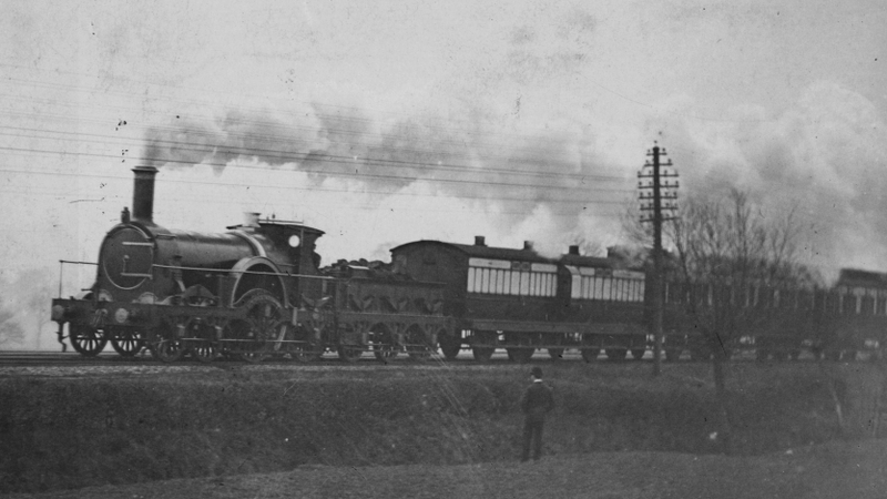 Actually the East Coast Railway Victorian Express locomotive, not the London Necropolis Railway, but it looks creepy. Photo via Getty Images.